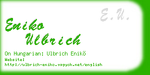 eniko ulbrich business card